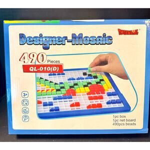 Kids Mosaic Puzzle 490Pc Building Blocks,Educational Kit 6 Assembly Drawing STEM